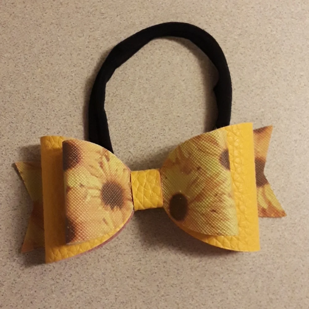 sunflower bow headband